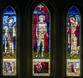 Rottingdean, St Margaret, Morris & Co., Edward Burne-Jones, Fenêtre Est, St Michel etc, 1893